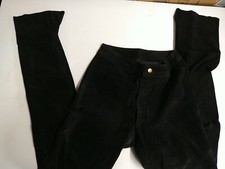 Wilsons Women's Black lined Leather/Suede Biker Pants size 4