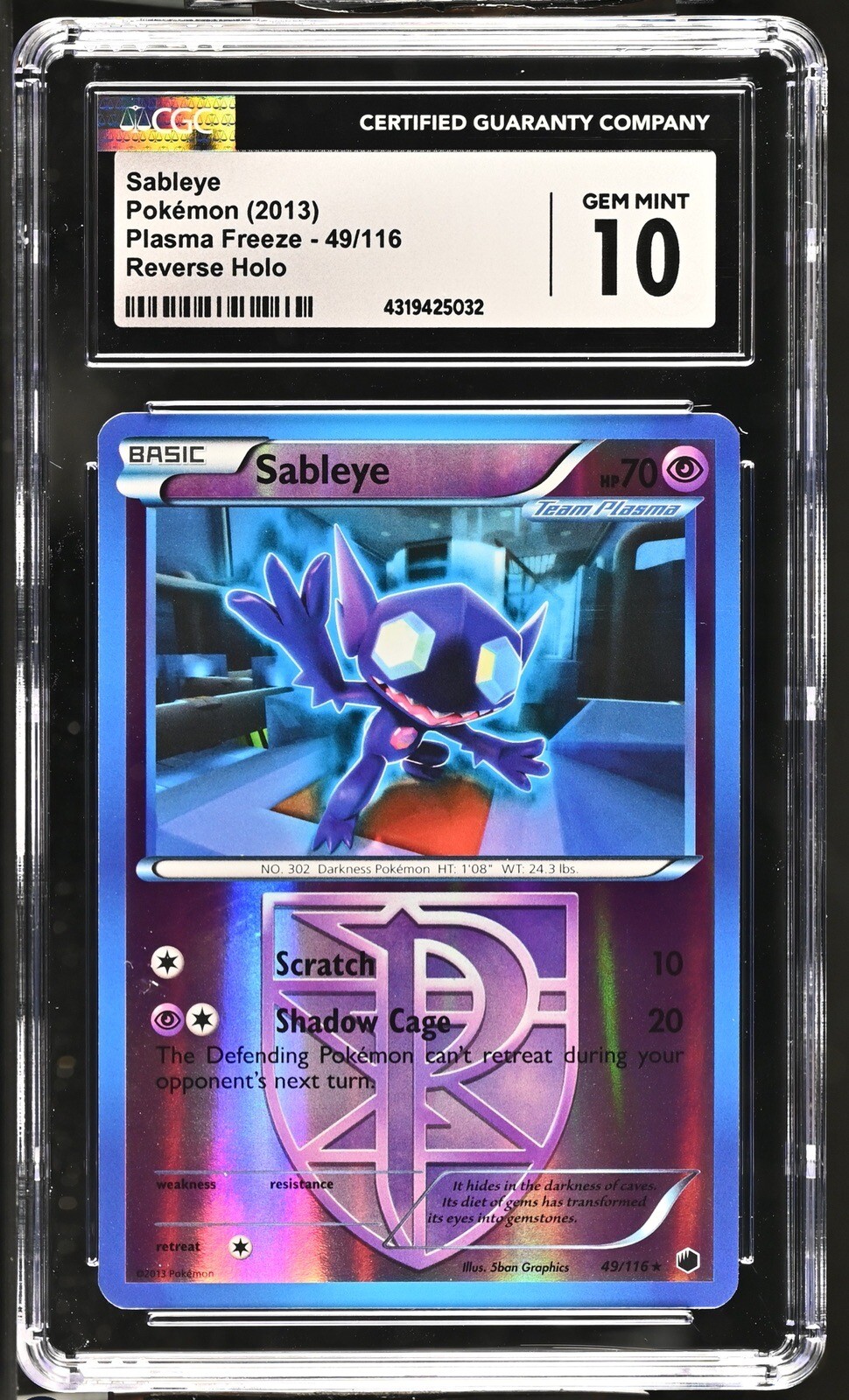 Sableye Plasma Freeze Reverse Holo 2013 GEM MINT 10 1 of 1