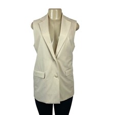 Uniqlo Women's Cream Blazer Vest Sz XS - NWT