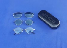 Vintage Innovative M/F Brown Gold Oval Clip-On Sunglasses 2 and Prescription