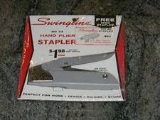 New Unopened Vintage Swingline Hand Plier Stapler No 23 with 1000 TOT 50 Staples