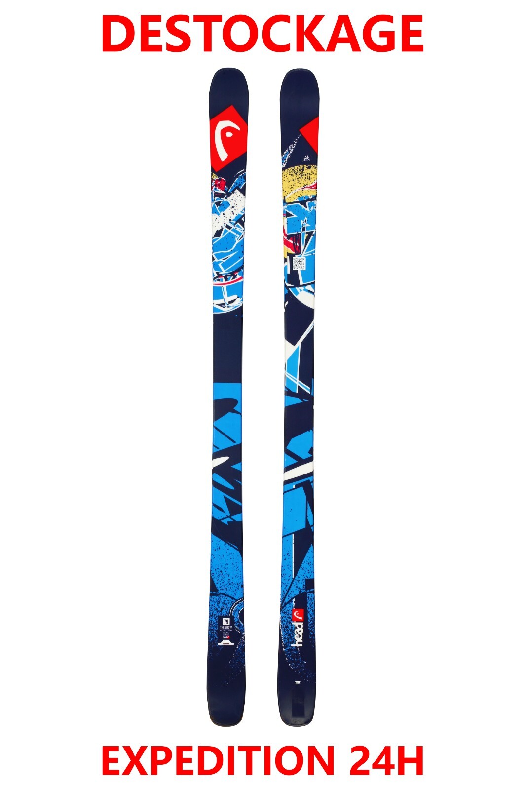 Ski HEAD "79 THE SHOW" Taglia: 181 Cm = 1 Metro 81 Senza Fissaggi. foto 5