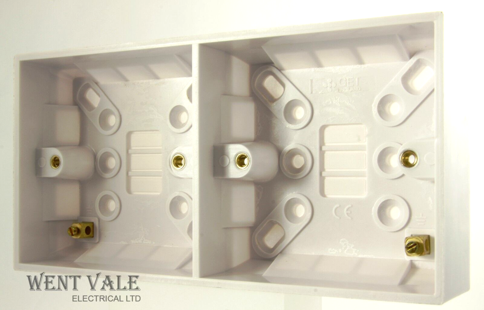 Schneider Exclusive Moulded - GPATDG25 - 25mm Deep Surface Dual 1 Gang Box New