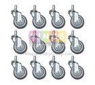 12pcs Quality Laundry Cart Caster Wheel, Fits R&B Wire C87 Caster