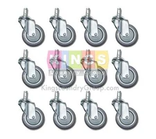 12pcs Quality Laundry Cart Caster Wheel, Fits R&B Wire C87 Caster