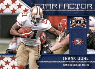 2011 Panini Threads Star Factor Frank Gore San Francisco 49ers #11 Football Card