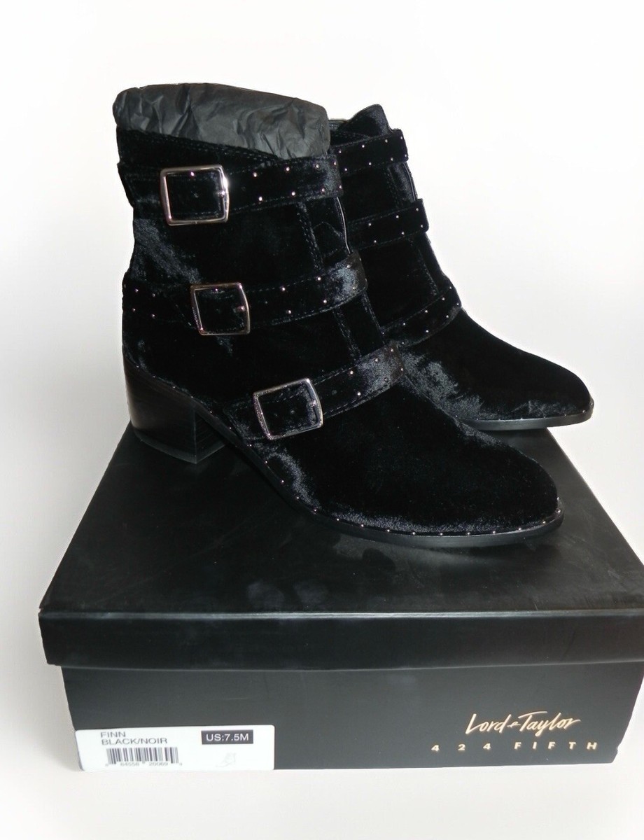 Ankle Boots Mint Velvet Shoes NIB Lord Taylor Velvet Ankle Bootie
