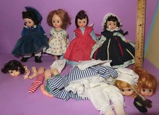 Madame Alexander Kin Doll Lot Little Maid Jo Bonnie Blue Canada Pieces