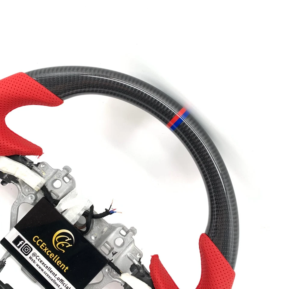 Volante de fibra de carbono real para Lexus GS350 GS300 ES350 RX350 2016-2018 Foto 3 de 4