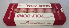 Vintage Belding Corticelli pink Poly Bond Sewing Thread Wooden Spools Box of 12