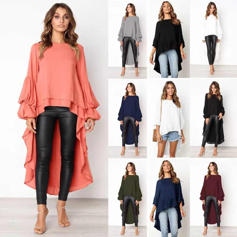 Women's high low tunic tops sales