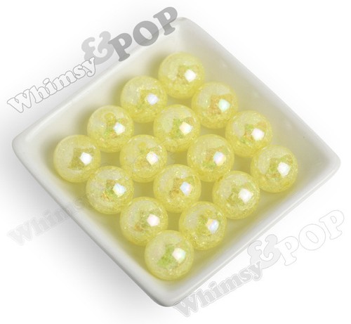 20mm Crackle Beads, 24 Pack of Bubblegum Beads, AB Chunky Gumball Beads - USA - Picture 9 of 10