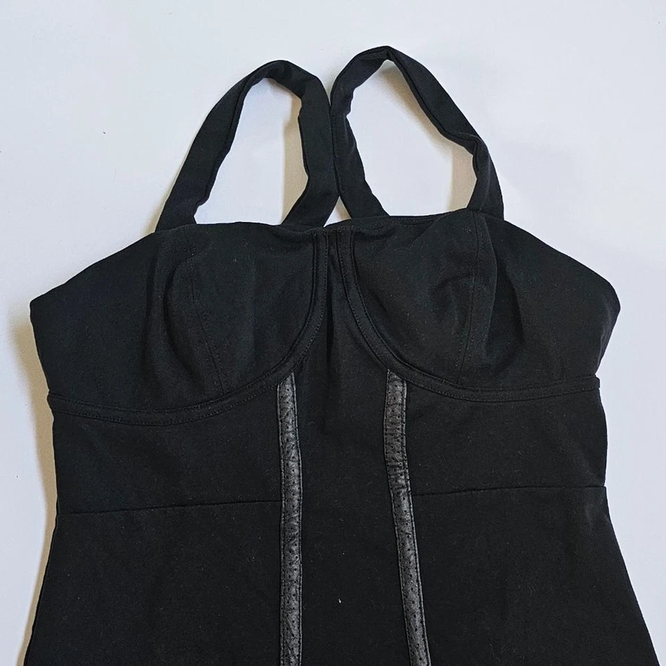 Solow Sport Negro Top Corsé Tanque Yoga Danza Deporte Talla M Foto 3 de 4