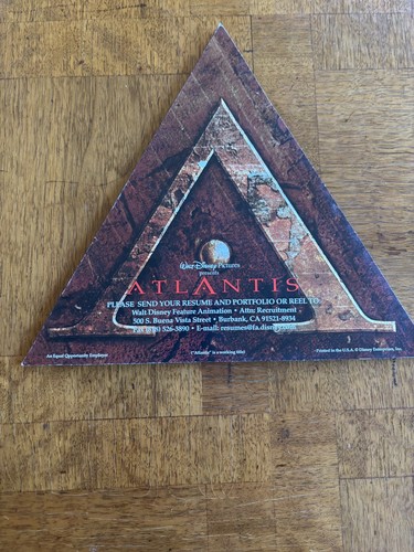 Vintage Disney’s ATLANTIS Multi Sided Promotional Studio Poster / Brochure - Picture 7 of 9