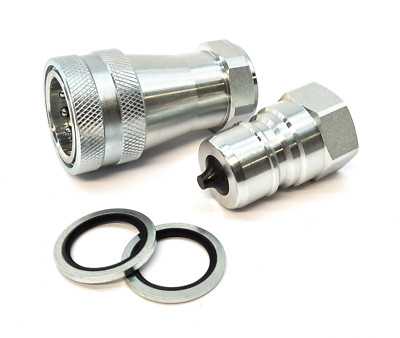 Hydraulik Schnellspann Kupplungsverschraubung ISO A Größen 1/4'' bis 2'' + verklebte Unterlegscheiben