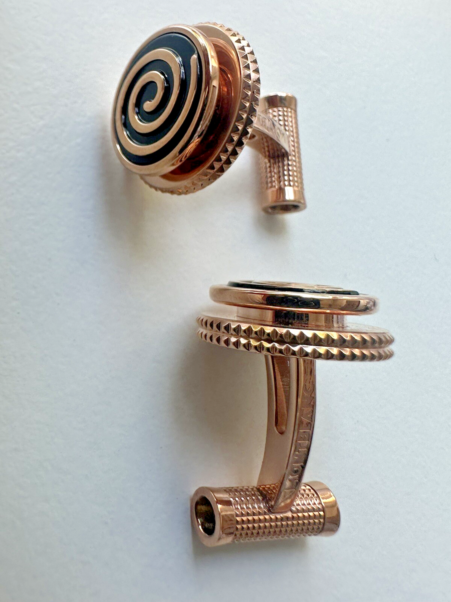 Montblanc Cufflinks Miles Davis Spiral Gold Black 114780 Jazz