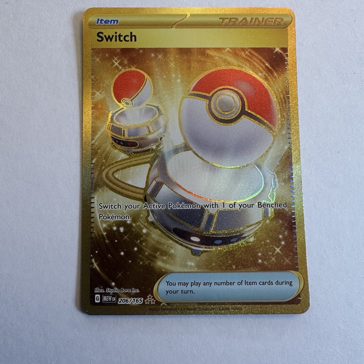 pokemon switch gold card Pokemon TCG Switch 206/165 Hyper Rare Gold Scarlett & Violet 151