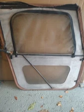 Jeep CJ CJ7 CJ8 76-86 OEM Factory Tan Full Soft Door Pair Clear Window set