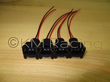 (4x) EV1 Fuel Injector Quick Disconnect Pigtails (Bosch DSM Ford Siemens Deka)