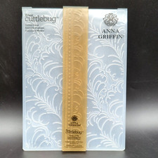 Cricut Cuttlebug Anna Griffin FEATHER GROUP Embossing Folder and Border 5x7