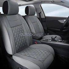 For Toyota Camry Full Set Gray PU Leather Car 5 Seat Covers Cushion Protector