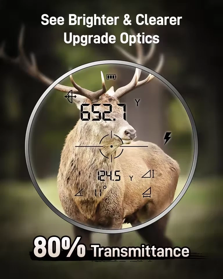 DT Hunting Rangefinder, 1500 Meters 7X Laser Range Finder, USB Charging - Image 3 of 4