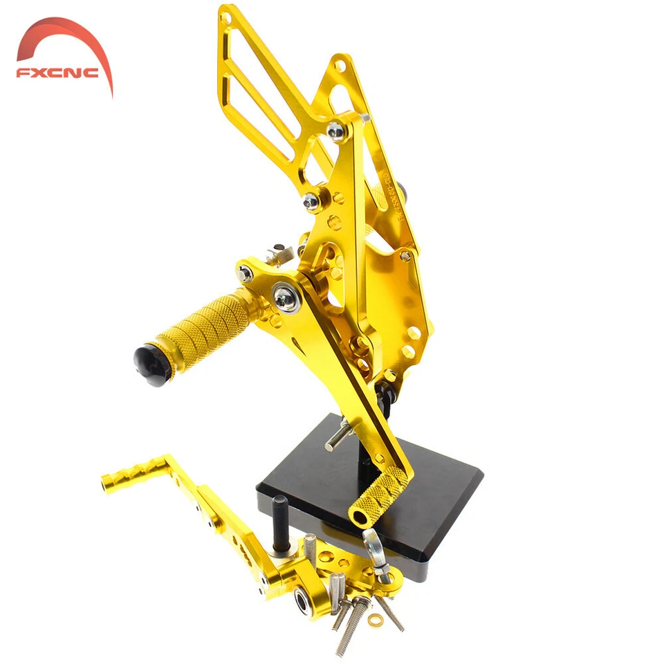 Juegos estriberas traseras ajustables CNC para Suzuki GSXR1000 K9 K11 2009 2010 2011-2016 Foto 2 de 4