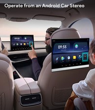 2X 13.3''FHD Screen Android IPS Car Headrest Monitor Video Player TV Gaming HDMI