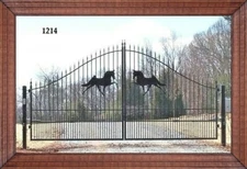 On Sale! #1214 Wrought Iron Style Steel Metal Driveway Gate 12' Inc Post PKG USA
