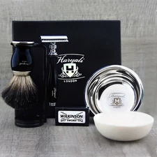 Double Edge Safety Razor Kit Eco-Friendly and Reusable Shaving Set Gift for Men 