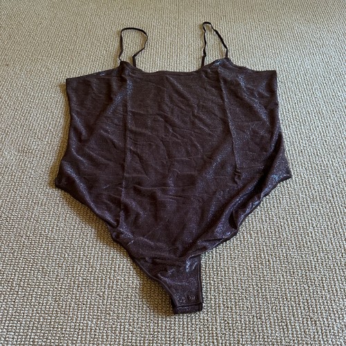 Skims Cocoa Shimmer Sleeveless Bodysuit, Size 4X NWT