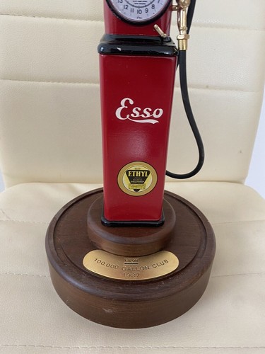 Vintage Humble Esso Exxon Gas Pump 1988 100,000 Gallon Club Exxon Rare - Picture 2 of 9