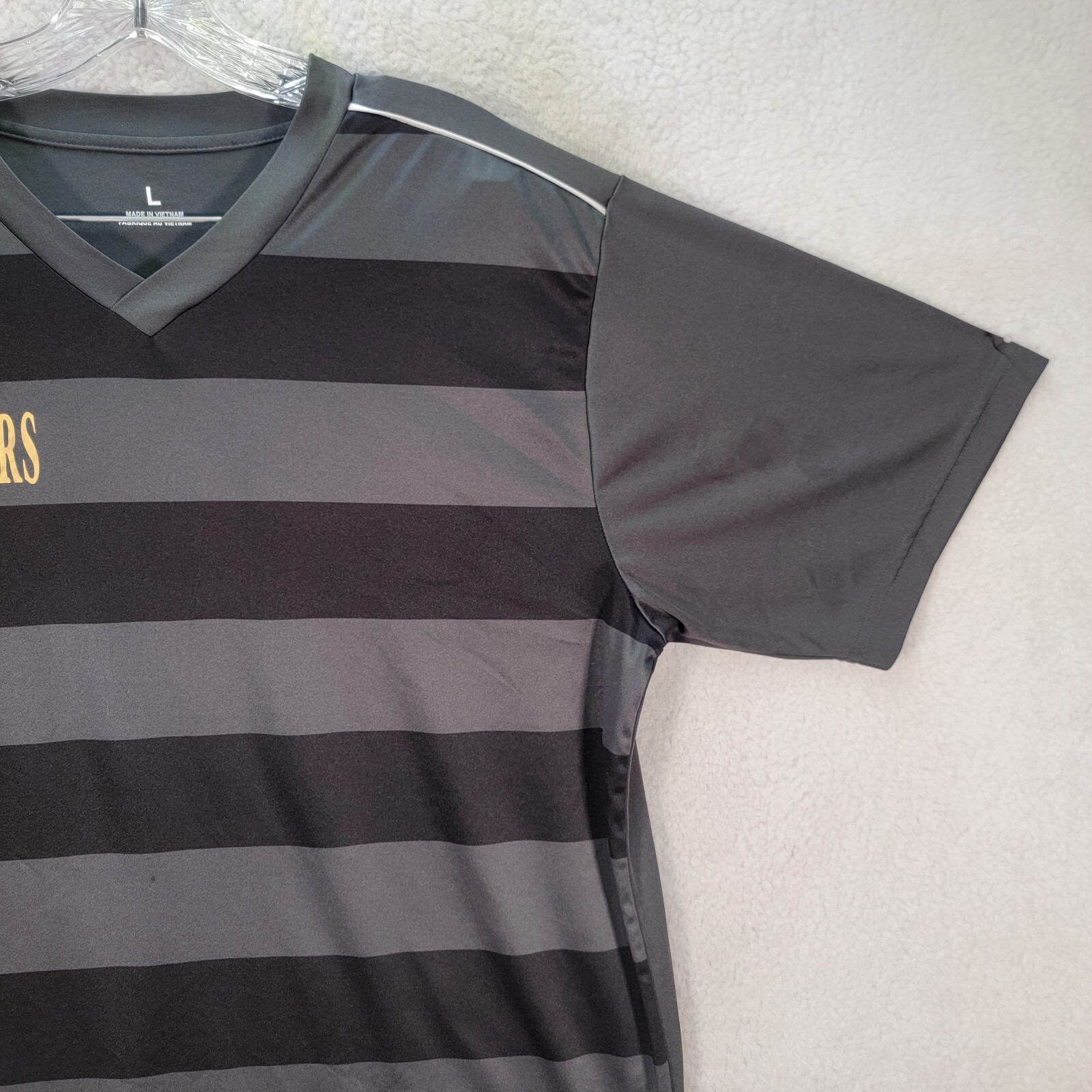 Magic Kick Gray Striped High Rollers Graphic Tee … - image 3