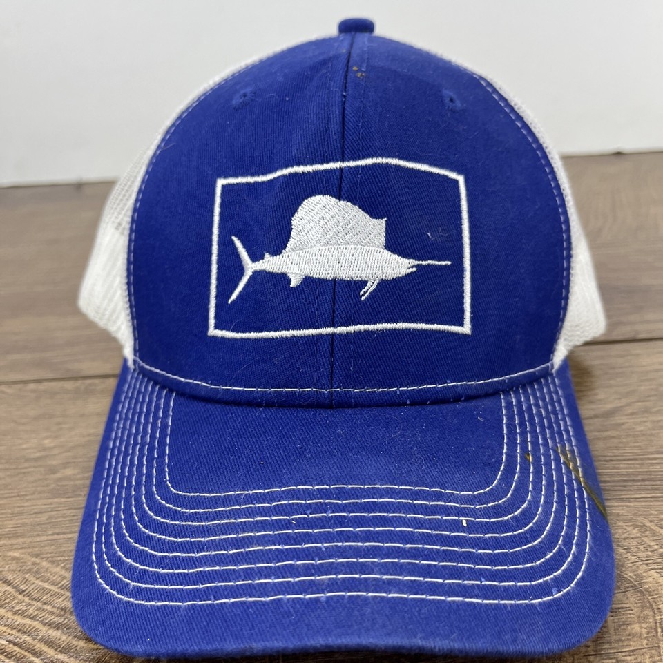 Sailfish Hat Sail Fish Snapback Hat Blue Adjustable Hat Adult Size Hat