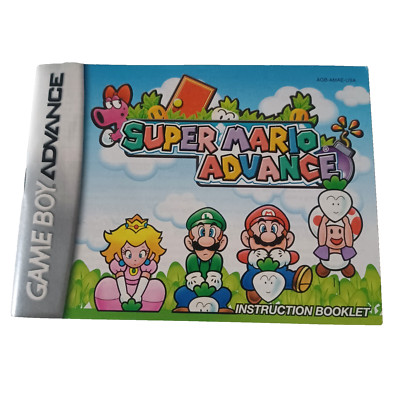 Nintendo GameBoy Advance GBA Super Mario MANUAL ONLY No Game/Case Original Auth