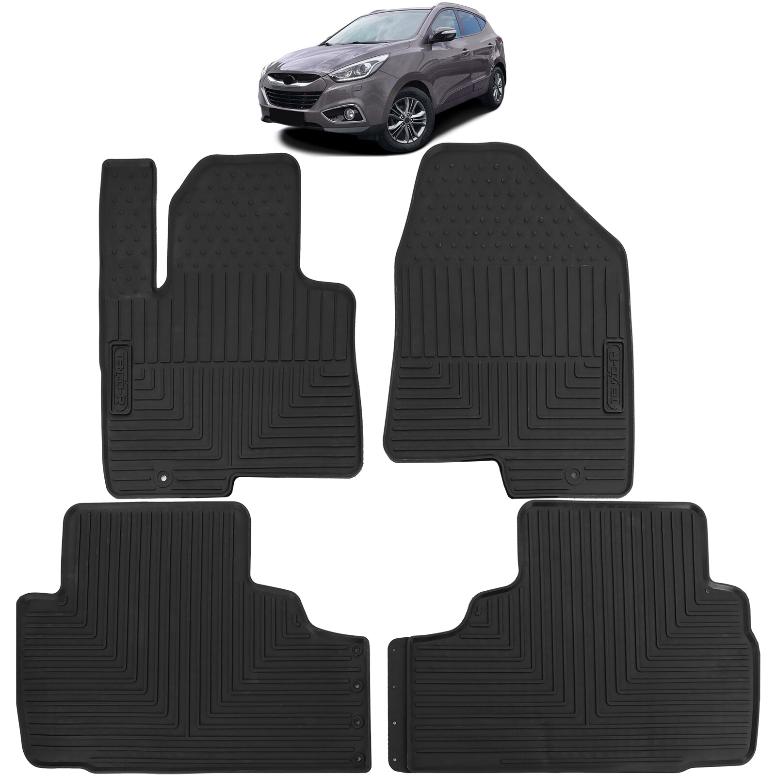 Tappetini Hyundai ix35 Gomma Premium - Protezione per Famiglia e Animali