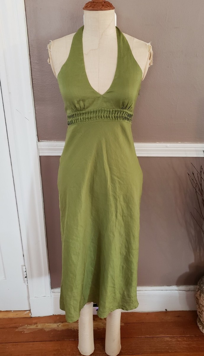 Gorgeous Woman's Green Halter Top Dress By Zara!! Size Medium!! | eBay