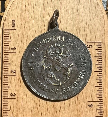 Croatian commemorative medal falcon landing Zagreb 1906.y Croatia - Picture 3 of 8