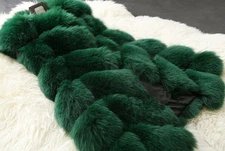 Women's Real Fox Fur Vest Winter Warm Natural Fur Gilet Fashion Waistcoat Coat