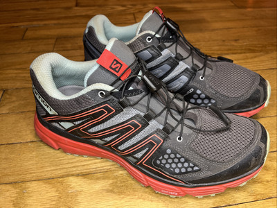 Solomon X-Mission 3 Trail Running Shoes 171383 Women 9.5 Grey Black Red Teal