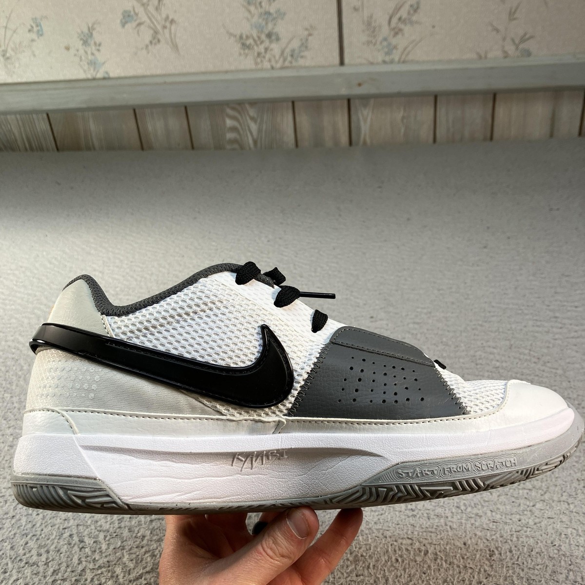 Nike Ja 1 Shoes Mens Size 11 Gray Wet Cement Basketball Sneakers