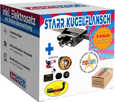 ANHÄNGERKUPPLUNG für Opel Movano B Bus Kasten 10-21 starr + 7-polig E-Satz ABE
