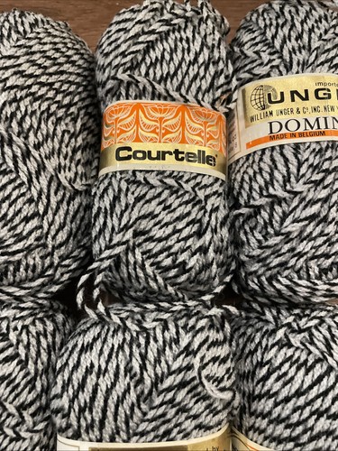 6 Courtelle Vintage Unger "Domino" - Acrilico Nero e Grigio - Foto 3 di 6