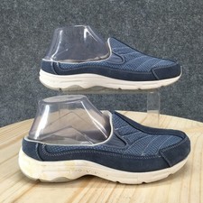 Easy Spirit Shoes Womens 9 M Hotrace Mule Clogs Blue Leather Closed Toe Comfort