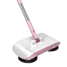 Manual Sweeper, Push Type Non-Electric Floor Sweeper, 2-in-1 Carpet and5013