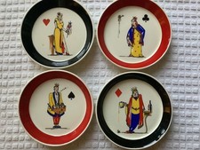 Vintage Set of 4 Wade Playing Card Dishes