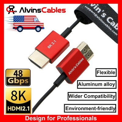 8K HDMI 2.1 Cable 48Gbps Ultra-Thin for Atomos Ninja-V 4K-60P 6K-Record 45cm