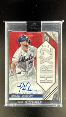 2020 Topps Luminaries - Home Run Kings Autographs Red #HRK-PA Pete Alonso #/10