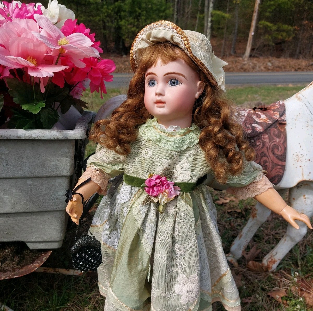 RARE Beautiful Antique French J. Steiner 24” Doll A15 Paris