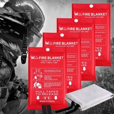 Feuerl&ouml;schdecke Feuerbrand Decke Feuer Fire Blanket 4er Set 1m x 1m
